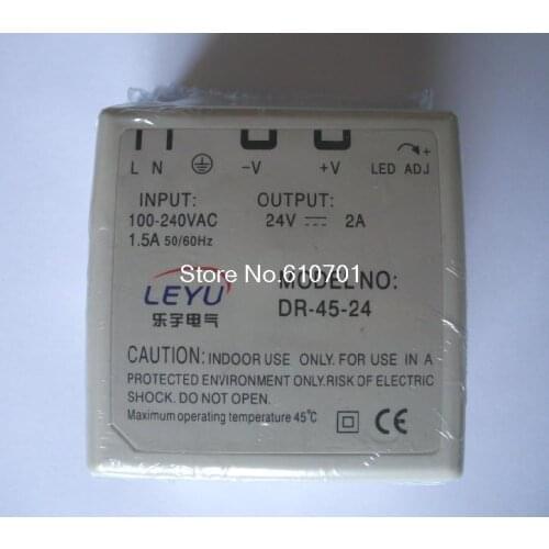 45W Din Rail Mounted 24VDC 2A Output Industrical Power supply Supplier