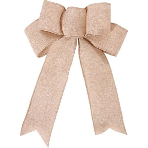 5 Colors 24cm *19cm Gold, Red, Silver, Blue, Rose Red Bows Ribbon Bowknot Christmas Tree Party Gift Present Xmas Decor