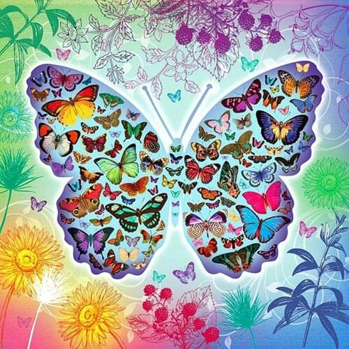 5D Diy Full Diamond Embroidery Animal Cross Stitch Various Butterfly Diamond Painting Diamonds Mosaic Patterns Rhinestone Decor