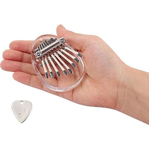 8 Keys Mini Kalimba African Transparent Thumb Piano Finger Music Instrument Toy