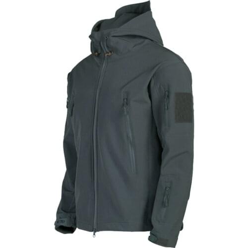 Army Shark Skin Soft Shell Clothes Tactical Windproof Waterproof jacket men Flight Pilot Hood Coat Military Field bomber Jacket