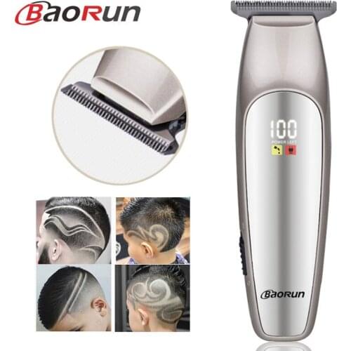 BaoRun Professional Electric Hair Clipper Trimmer Rechargeable Barber Hair Cutter Cordless Salon Men Hair Cutting Machine Tool