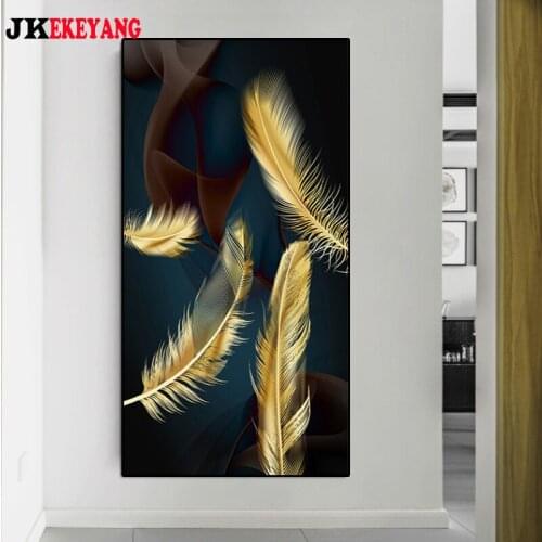 Large 5D Diy diamond painting Beautiful feathers Diamond Mosaic Rhinestone Embroidery cross stitch Y4254