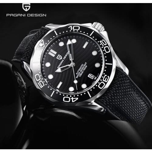 PAGANI DESIGN Automatic Watch For Men Ceramic Bezel Sapphire Stainless Steel Men Mechanical Wristwatches Waterproof Reloj Hombre