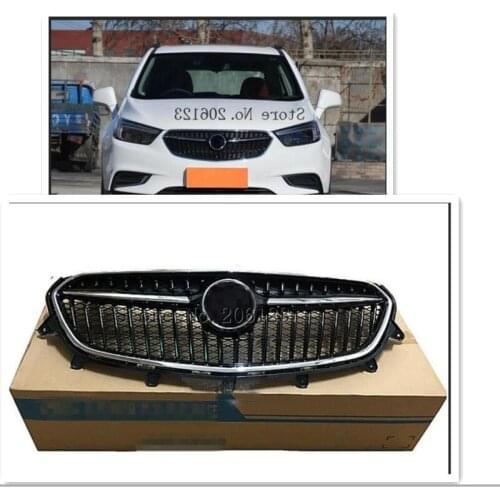 Chrome Front Upper Bumper Hood Radiator Grill Grille New Fit For Buick Encore 2017-2018 1PC With logo