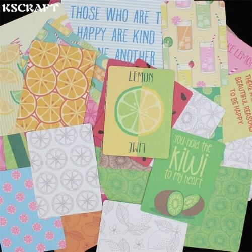 KSCRAFT 40pcs Double-side Printed Lemon Cardstock Die Cuts for Scrapbooking Happy Planner/Card Making/Journaling Project