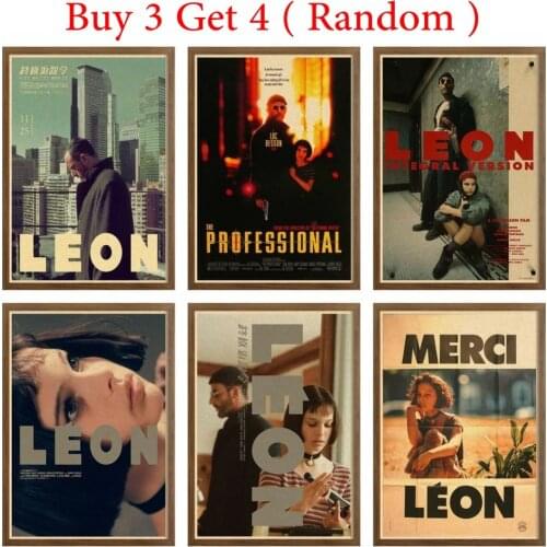 Leon The Professional Art Print poster print Wall Sticker Fashion Home Decoration retro vintage poster Classic Film r42X30cm