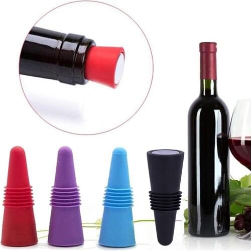 Reusable Silicone Red Wine Champagne Bottle Stopper Cone Lid Sealing Top Cover New