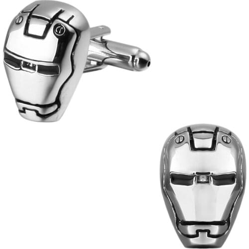 Mens shirts Cufflinks high-quality copper material Super hero Silvery Cufflinks Cufflinks 5 pairs of packaging for sale