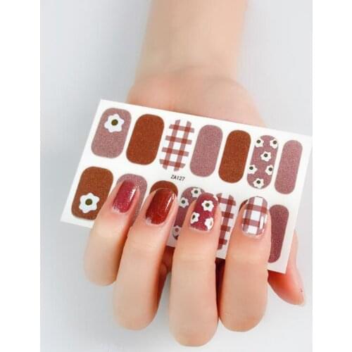 Watercolor Style Women Salon Decals Plain Stickers Nails Sticker Designer Nail Sticker Set Nail Accesoires Sticker For Nails