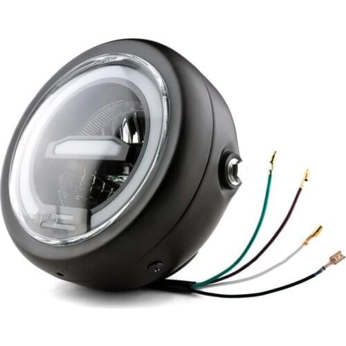 New Universal 6.5 inch 12V Motorcycle Round Headlight Head Light Lamp for Bobber Honda Yamaha Kawasaki Cafe Racer