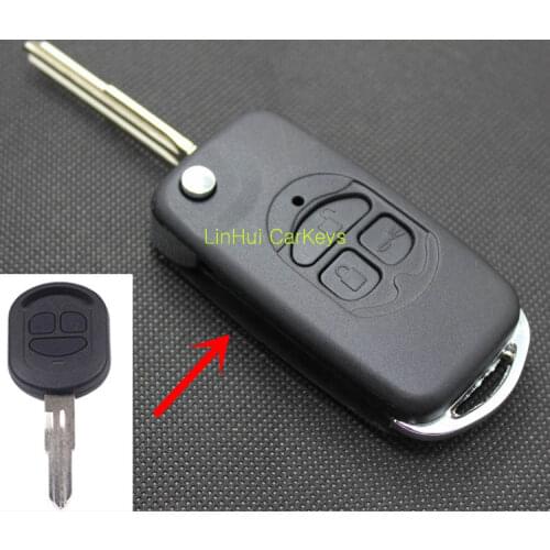 PINECONE for Buick Excelle 3 Buttons Uncut Brass Blade Modified Remote Blank ABS Key Shell 1 PC