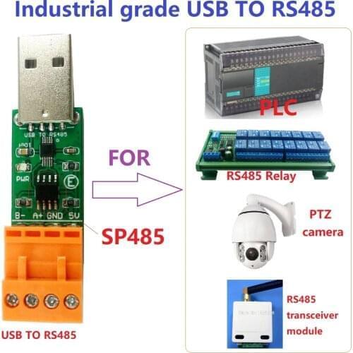 USB to RS485 Bus Converter Board CH340 SP485 WIN10 MAC LINUX rep MAX485 MAX3485 SP3485 for PLC PTZ Modubs Modbus Relay Module