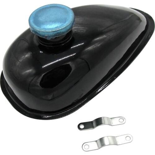 2L Portable Large Capacity Gas Container Motorized Bicycle Fuel Tank 80cc 66cc 49cc Engine Iron With Cap Black Durable Petrol