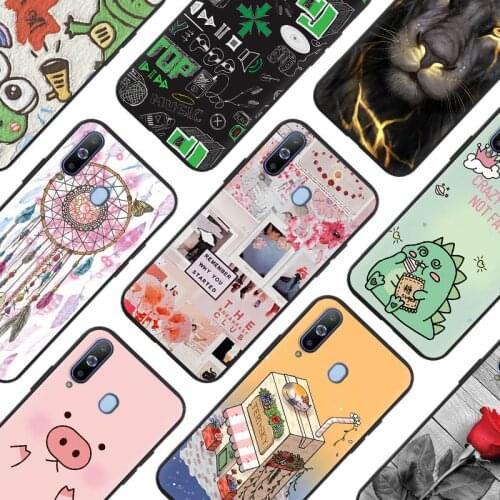 Durable Back Cover Phone Case For Samsung Galaxy A8S/SM-G8870 Cute Anti-knock Black Case Anti-dust