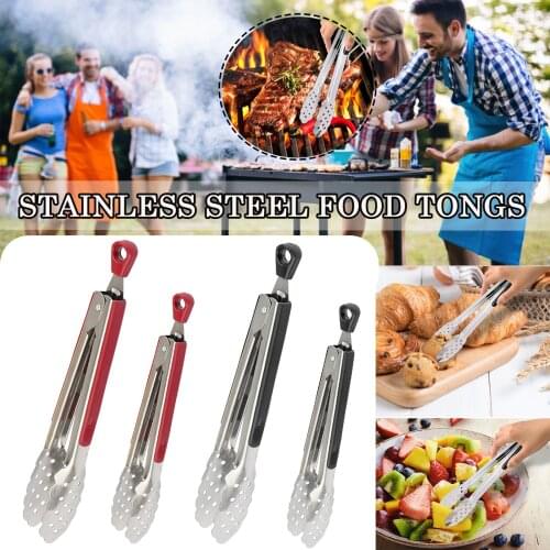Stainless Steel BBQ Tongs Barbecue Grill Food Clip Ice Tong Meat Salad Toast Bread Clamp Kitchen Accessories Tools Food Tongs
