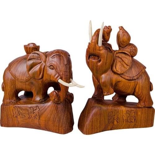 Shengwei Cai craft African pear King Hannaford elephant ornaments 33CM upscale gift collections