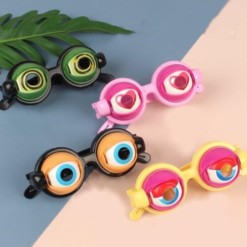 Funny Prank Glasses Toys Horror Eyeball Dropping Glasses Crazy Eyes Toy Supplies Kids Party For Halloween Chrismas Gift Gag Toys