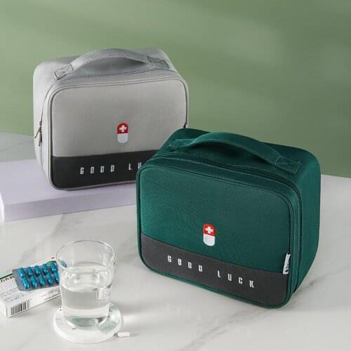 Thickened Layer Medicine Box Large-Capacity Home Portable Waterproof Fabric Medicine Cabinet Storage Box First Aid Kit