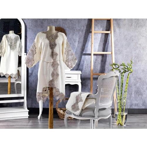 Venus Honeymoon Robe Raw White Powder