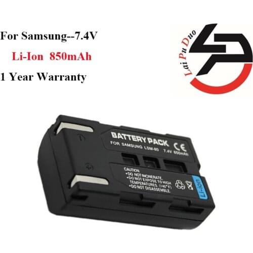 High Quality 850mAh Brand New Replacement Battery For Samsung SB-LSM80 SB LSM80 SBLSM80 VP-DC175 VP-DC565 VP-DC575 SC-D357