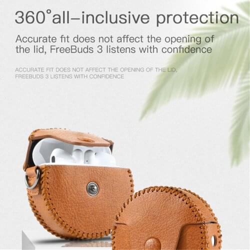 Protective Leather Case for HUAWEI Freebuds 3 Wireless Fast Charging Box Sleeve Bag Headset Cover