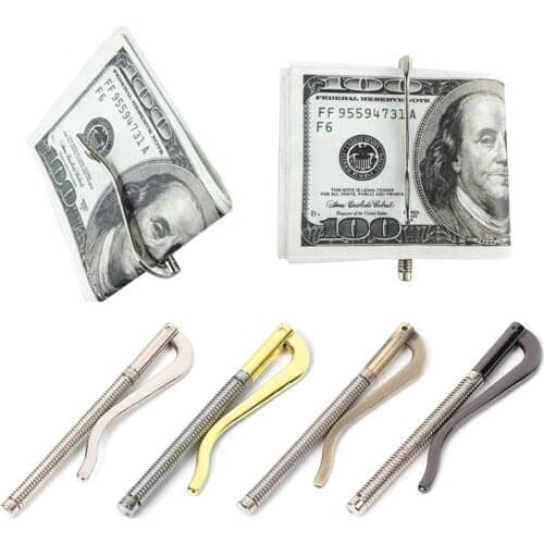 1PC Metal Bifold Money Clip Clamp Cash Holder 2018 Fashion Men Women Bar Wallet Replace Parts Spring Clip New