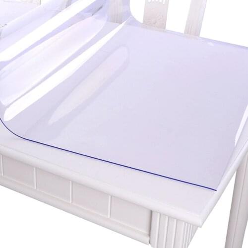 1PC PVC Waterproof Tablecloth Home Textile Kitchen Table Cover Oil cloth Soft Glass Tablecloth Thickness 1mm