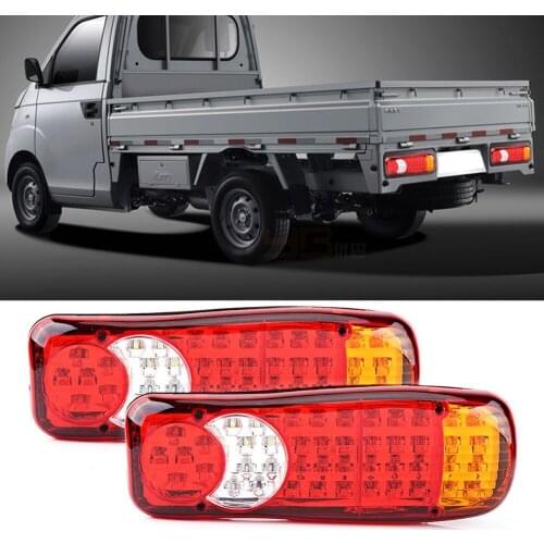 2 Pcs LED Tail Ligh 46 LEDs Tail Light Rear Brake Lamp Stop Turn Indicator LED 12V Tail Lighs For Car Truck Van Dropshipping