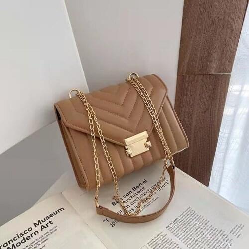2021 Candy Color V-line Crossbody Bag for Women Fashion Sac A Main Female Shoulder Bag Female Handbags and Purses with Handle