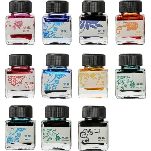 25ml Bottled Glass Smooth Writing Fountain Pen Ink Refill School Student Stationery Office Supplies