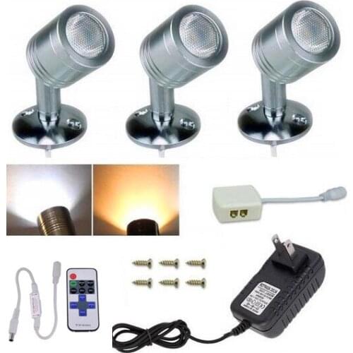 3/4/6/8pcs dimmable 12V Led Spotlight Cabinet Mini Spot Light Recessed Down light Cupboard Showcase Display Light