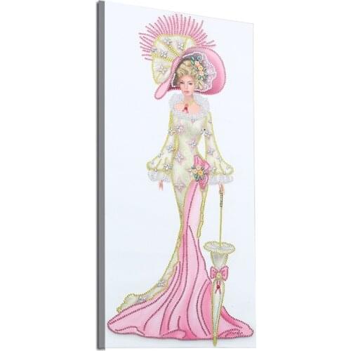 Diamond Painting Angel Elegant Lady Partial Drill Special Shaped Crystal Rhinestone Women Diamond Art Kits for Adults and Kids