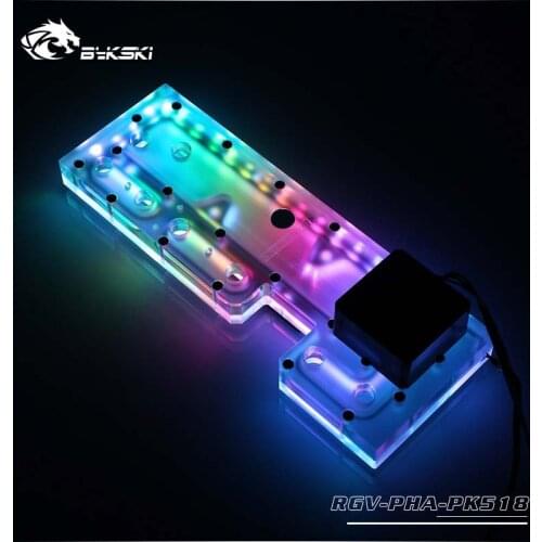 Bykski PC water cooling waterway plate channel integrated board for PHANTEKS 518/600S Case,RBW(5V) RGV-PHA-PK518