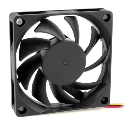 70x70mm 12V 3-Pin PC Computer Case CPU DC Brushless Cooler Cooling Fan Black
