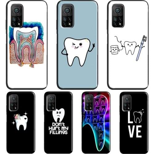 Dentist Tooth Pattern Case For POCO F3 F2 M3 X3 Pro Cover For Xiaomi Mi 11 Lite Ultra Mi 10T Pro Mi Note 10 Lite