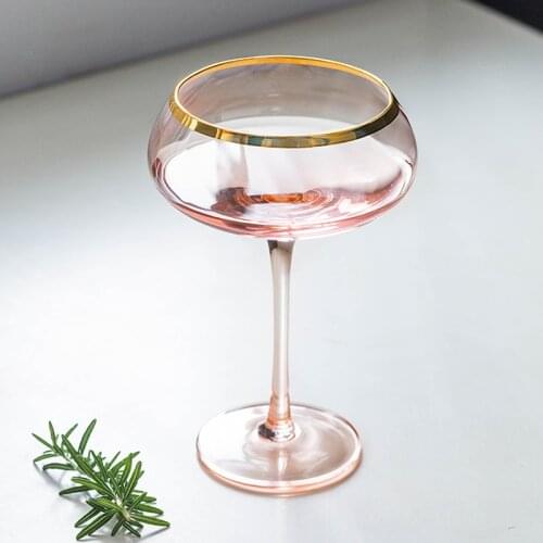 Exquisite small fresh crystal glass goblet Fun oval literary glass wine glass