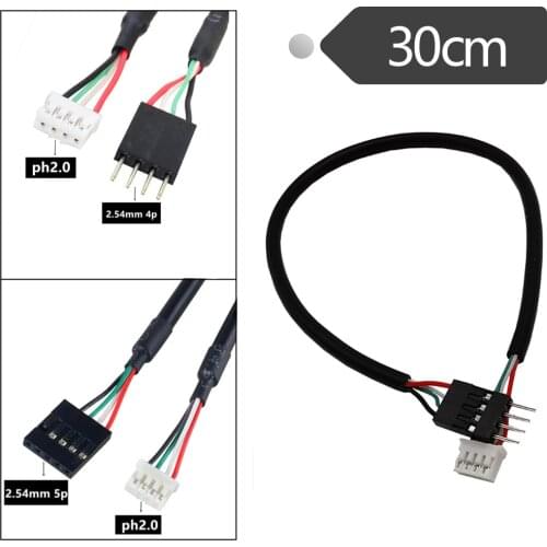 Ph2.0 Motherboard to Dupont 2.54 Cable, PH2.0 to Dupont 2.54mm 4Pin Male/ 5Pin Female USB 2.0 Converter Cable Transfer Wiring Ca