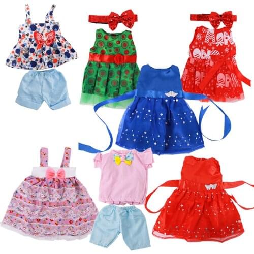 Doll Dress New Arrivals Doll Baby Dress Skirt For 18 Inch Girl&43 Cm Baby New Birthday Gift