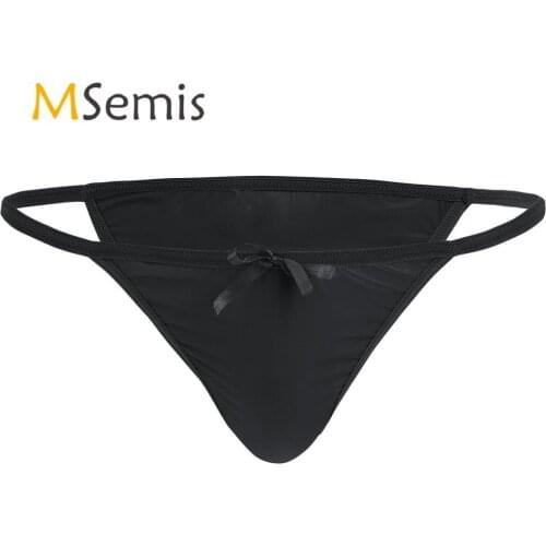#M-XL Men Lingerie Tanga Bikini Briefs Underwear Underpants with Bowknot