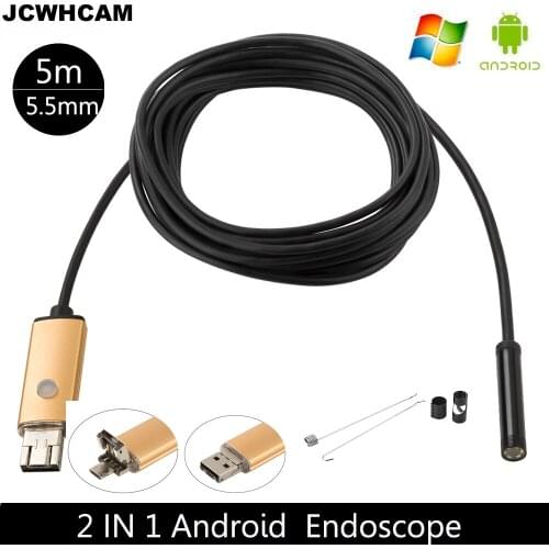 6LED MINI Camera Mobile Phone Mirco Usb Endoscope Mini USB Android Phone Endoscope Camera 2M 10M 5M HD 480P inspection Cameras