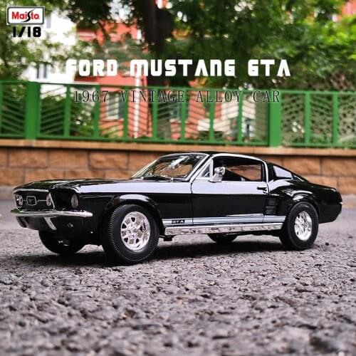 Maisto 1:18 1967 1968 Ford Mustang GT alloy car model simulation car decoration collection gift toy Die casting model boy toy