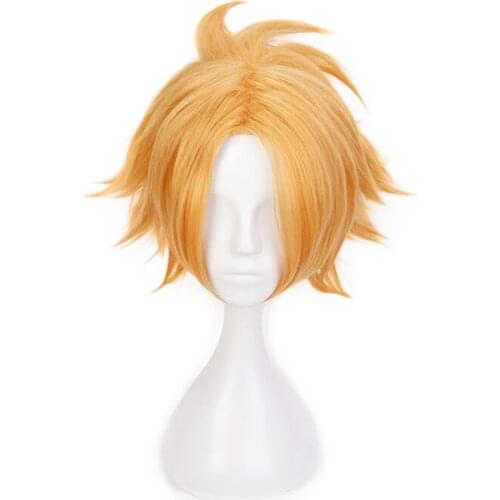 My Hero Academia Kaminari Denki Golden Short Wig Cosplay Costume Boku no Hero Academia Heat Resistant Synthetic Hair Men Wigs