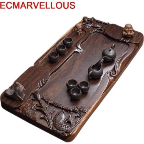 Teaware Keukenhulpjes Container Set De Te Chino Serviertablett Bandeja Para Servir Gongfu Holder Serving Kung Fu Tea Tray