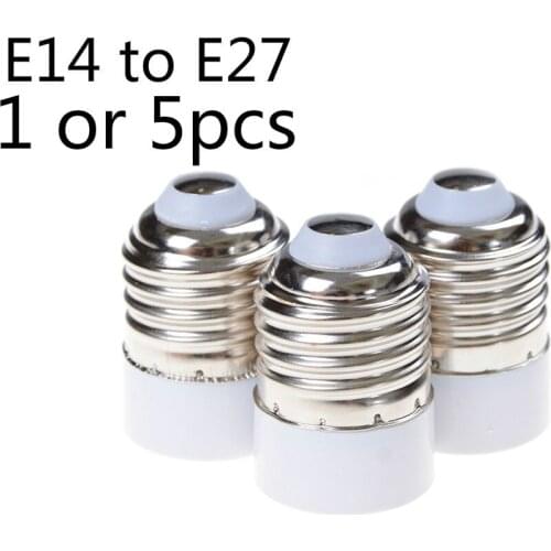 One Or 5pcs E14 To E27 Base Screw Light Lamp Bulb Holder Adapter Socket Converter Electric Slice Flame-retardant PBT Converter