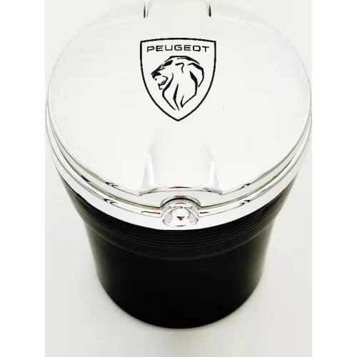 With Led Lights car Logo Creative Personality ashtray For Peugeot 208 2008 308 508 5008 108 3008 107 207 307 407 206 306 406
