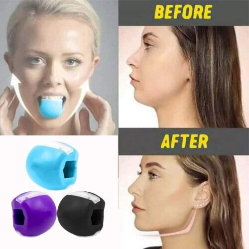Food-grade Silica Gel JawLine Exercise Ball Muscle Trainin Fitness Ball Neck Face Toning Jawrsize Jaw Muscle Training Face lift