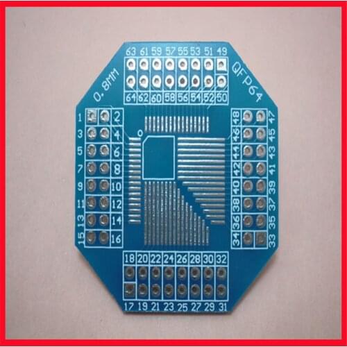 QFP32/QFP44/QFP64 adapter board QFP32~QFP64Pin 0.8mm adapter board paste transfer
