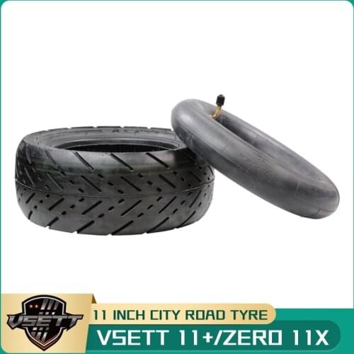 TUOVT 11 Inch City Road Pneumatic Tire Inflatable Tubeless Tyre for VSETT 11+ ZERO 11X Dualtron Electric Scooter Urban 90/65-6.5