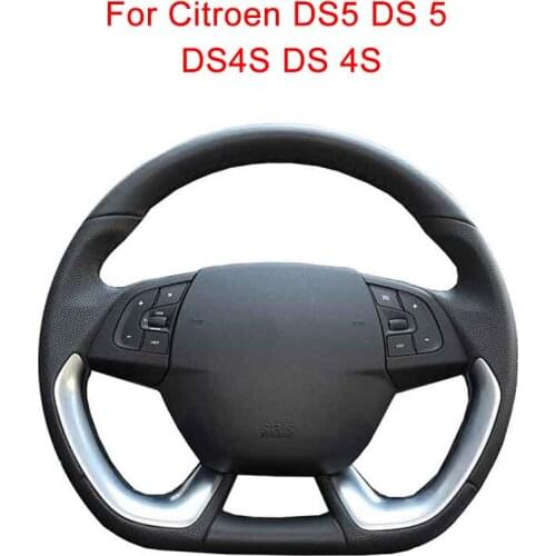 Customize Car Steering Wheel Cover For Citroen DS5 DS 5 DS4S DS 4S Leather Braid For Steering Wheel